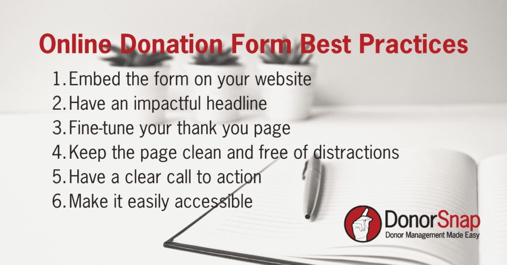 Online Donation Forms best practices