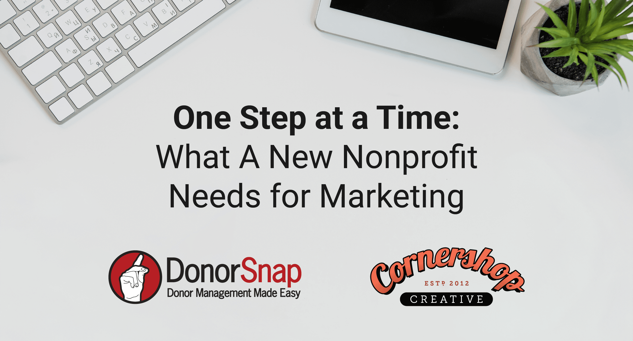One Step at a Time: What A New Nonprofit Needs for Marketing